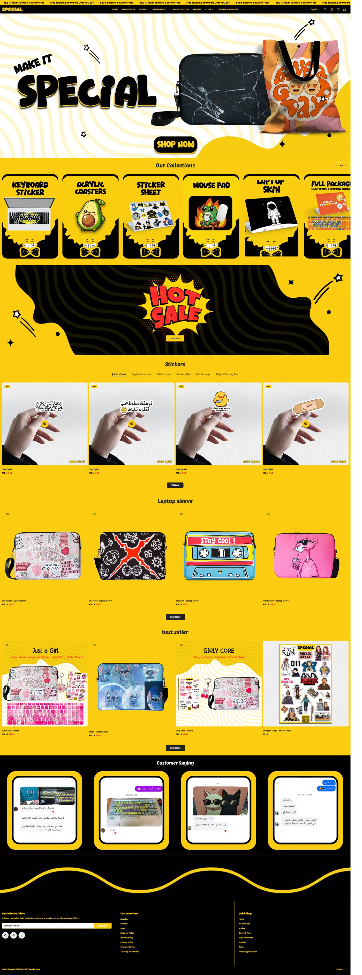 Special website